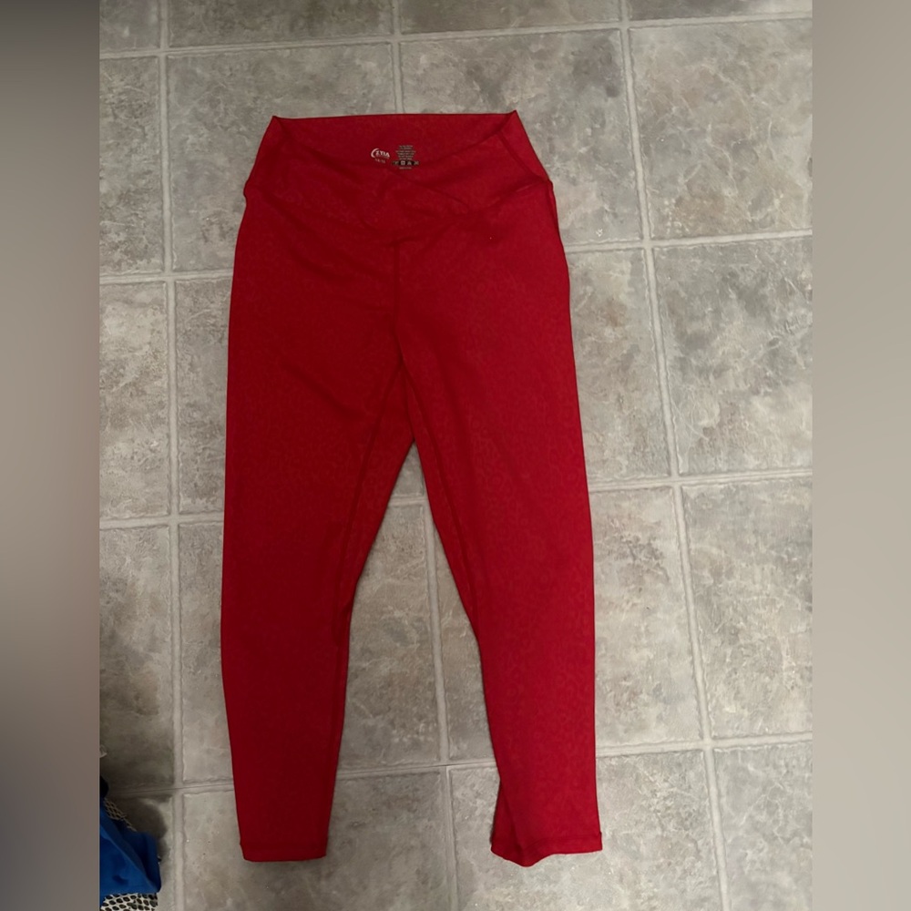 ZYIA  Women’s booty lifting Red Leggings